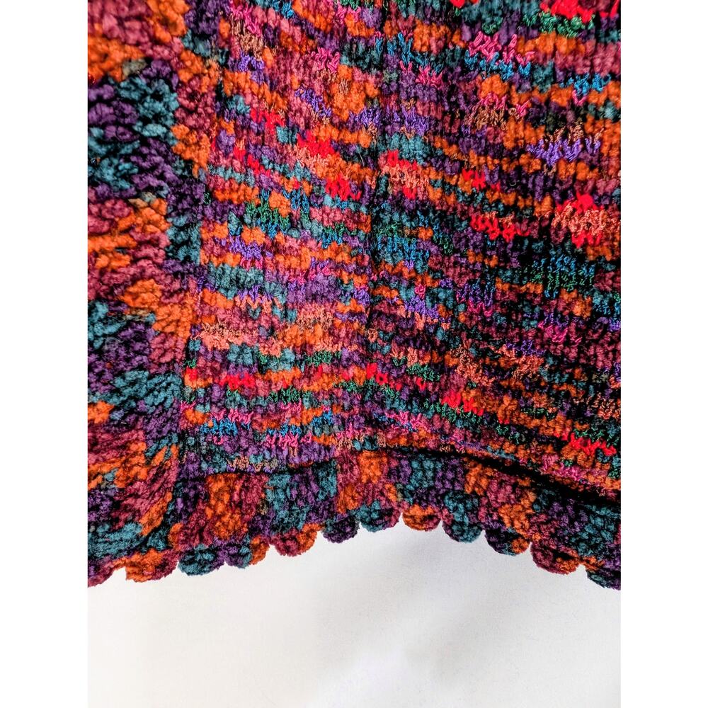 Vintage French Rags Textured Multicolor Knit Cardigan Made in USA Size 3 - Picture 7 of 8